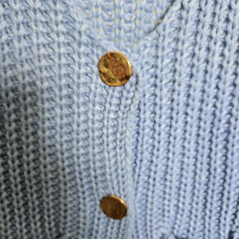 Blue Knit Women's Sweater Vest - Picture 3 of 4